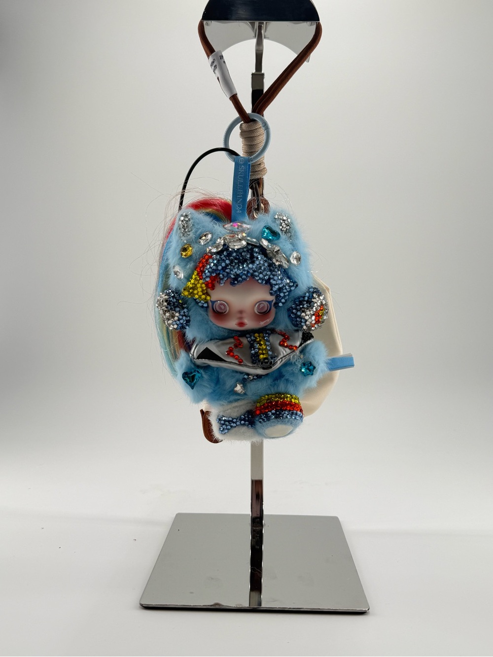 Skull panda my little pony Fur Bejeweled Doll Bag Charm